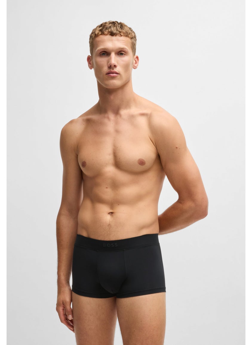 Stretch-jersey trunks with 3D logo