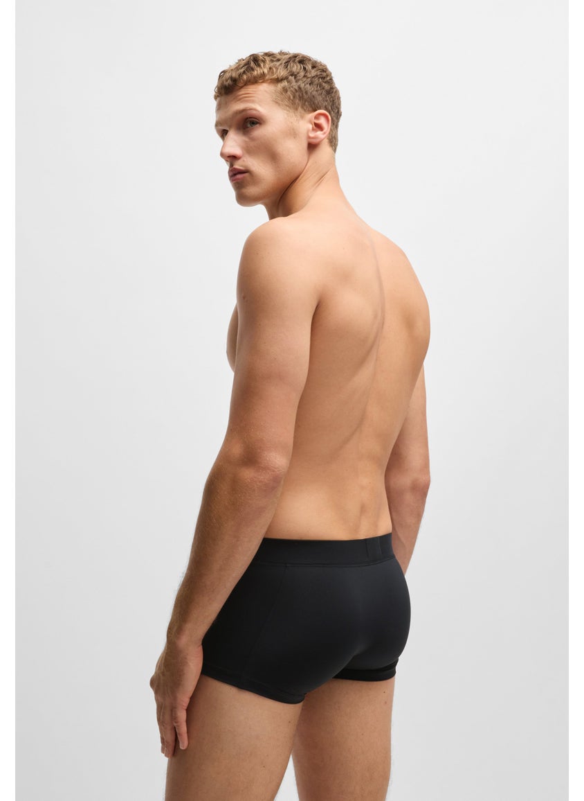 Stretch-jersey trunks with 3D logo