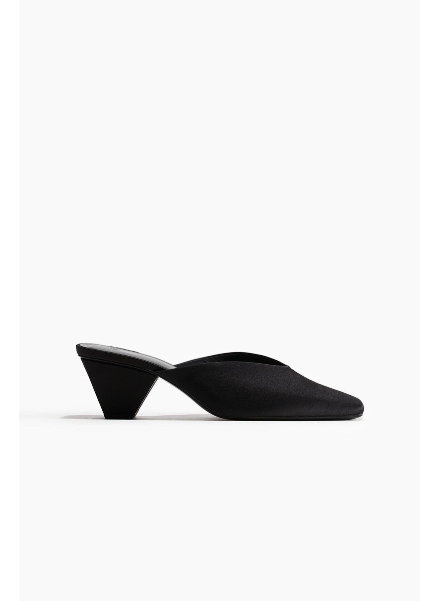 Heeled Satin Mules