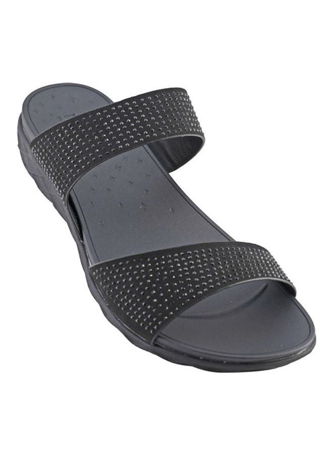 Slip-On Flat Sandals Black