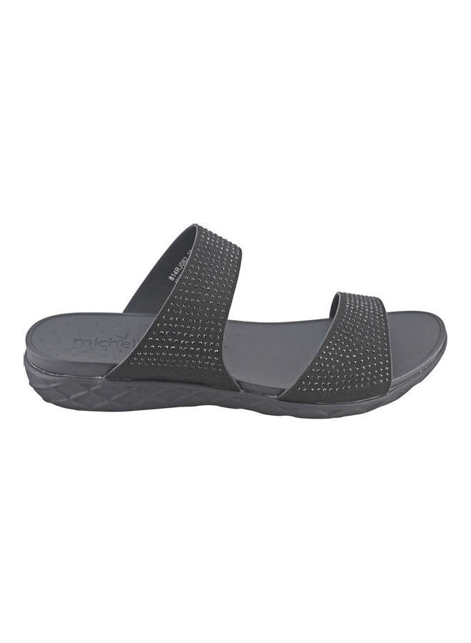 Slip-On Flat Sandals Black