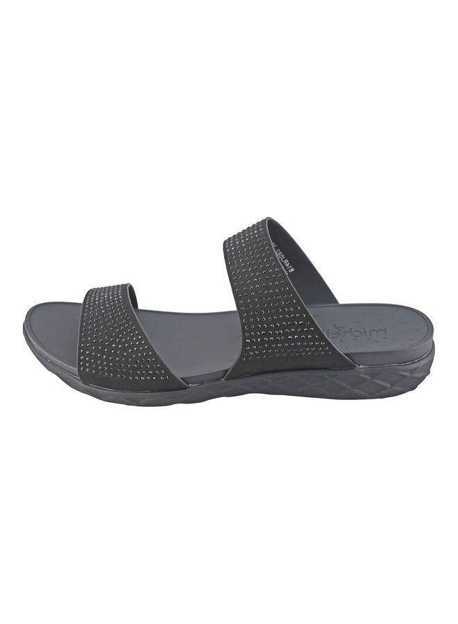 Slip-On Flat Sandals Black