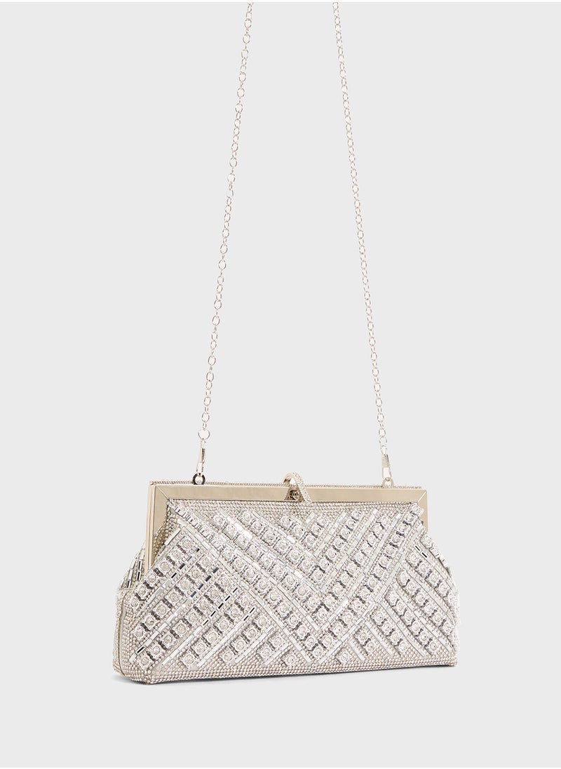 Ladies Sparkly Clutch Bag