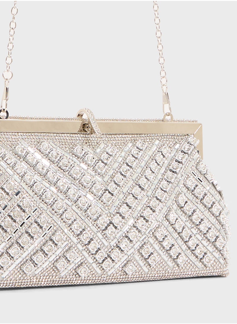 Ladies Sparkly Clutch Bag
