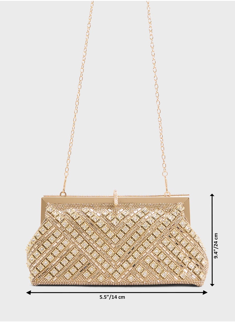 Ladies Sparkly Clutch Bag