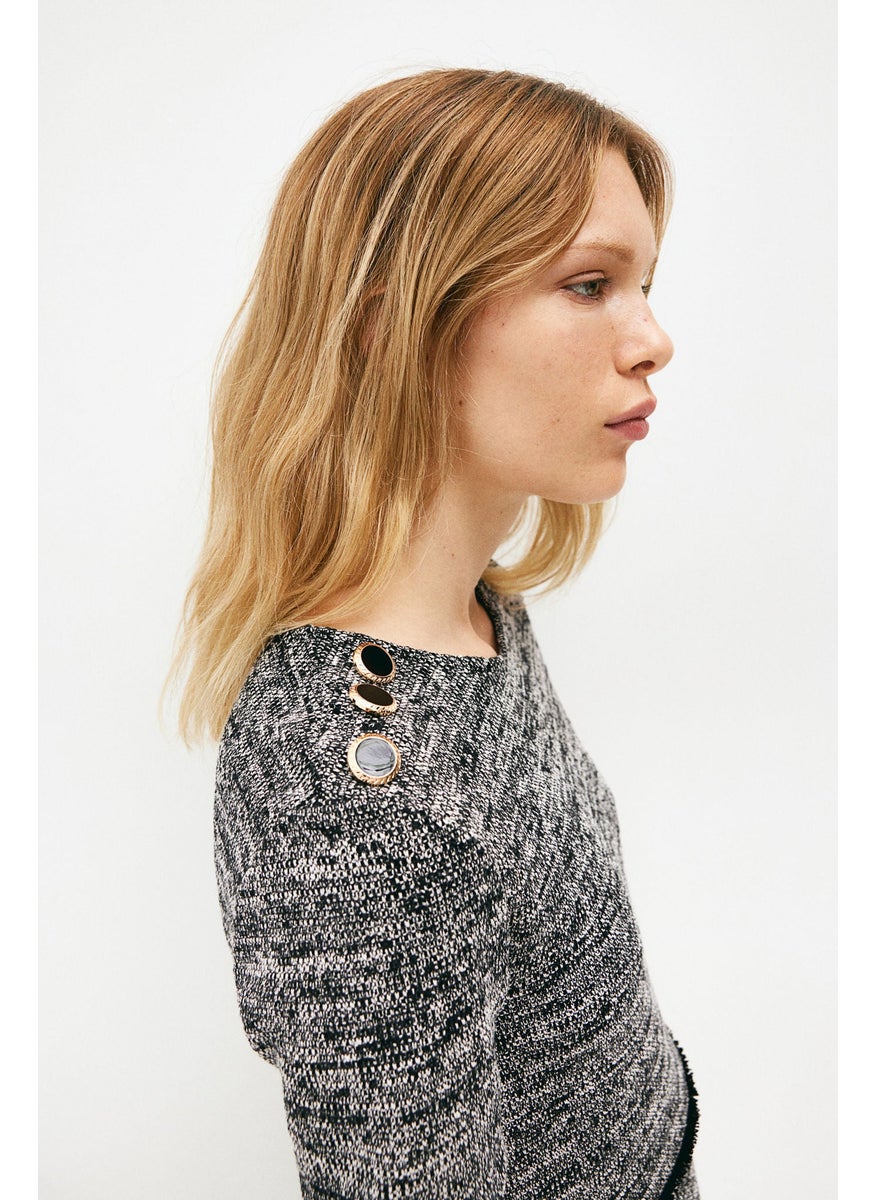 Button-Detail Dress
