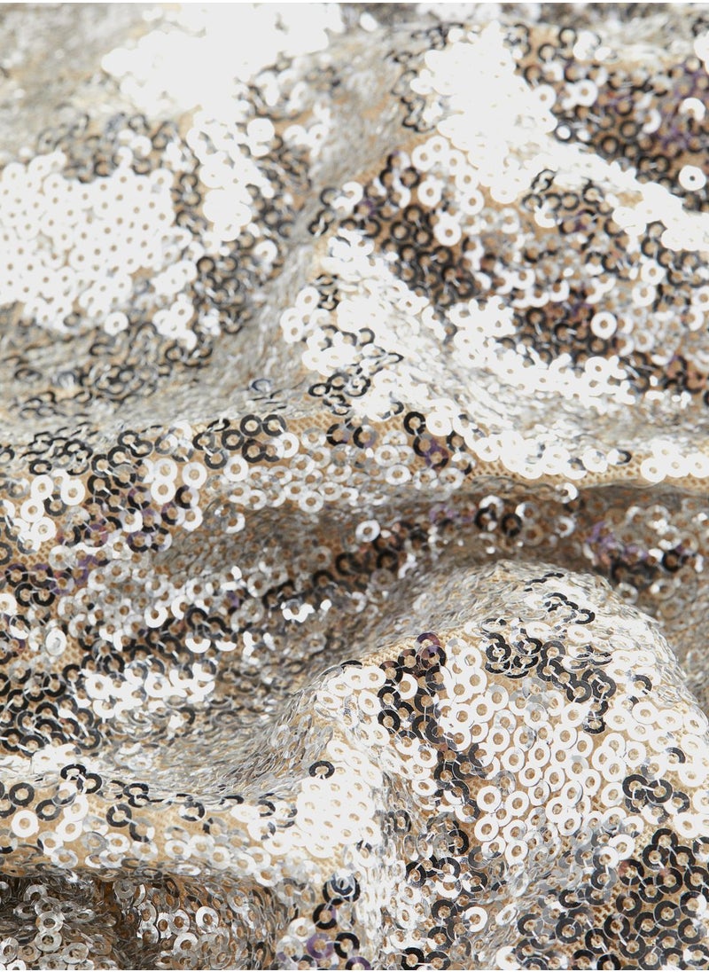 Sequined High Waist Pants