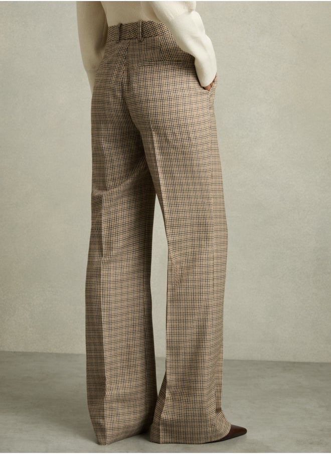 Check Wide Leg Trouser