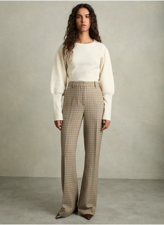 Check Wide Leg Trouser