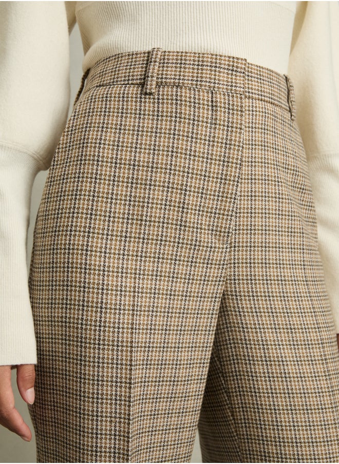 Check Wide Leg Trouser