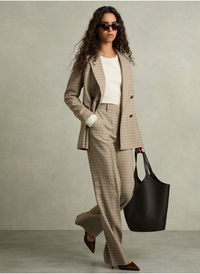 Check Wide Leg Trouser