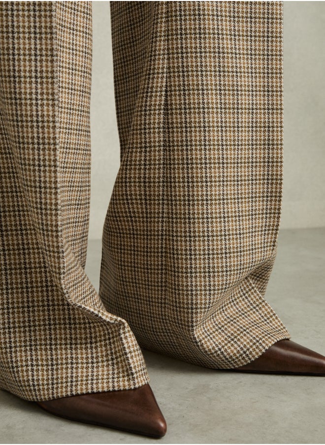 Check Wide Leg Trouser