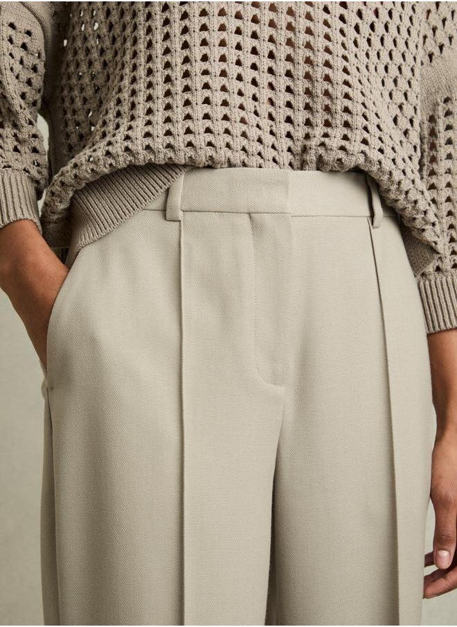 Textured Straight Leg Trouser