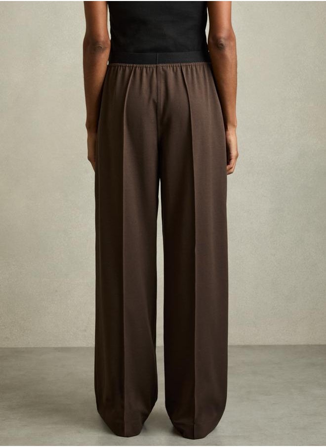 Waistband Wide Leg Trouser
