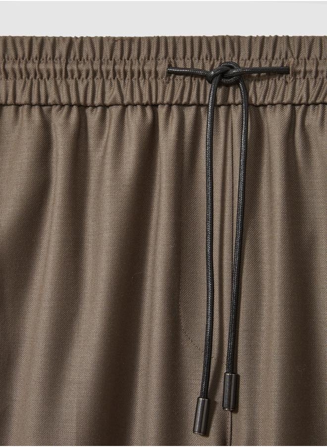 Tie Waist Taper Trouser