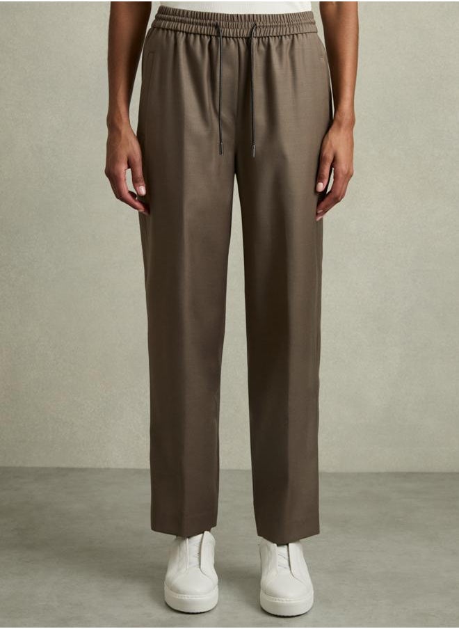 Tie Waist Taper Trouser