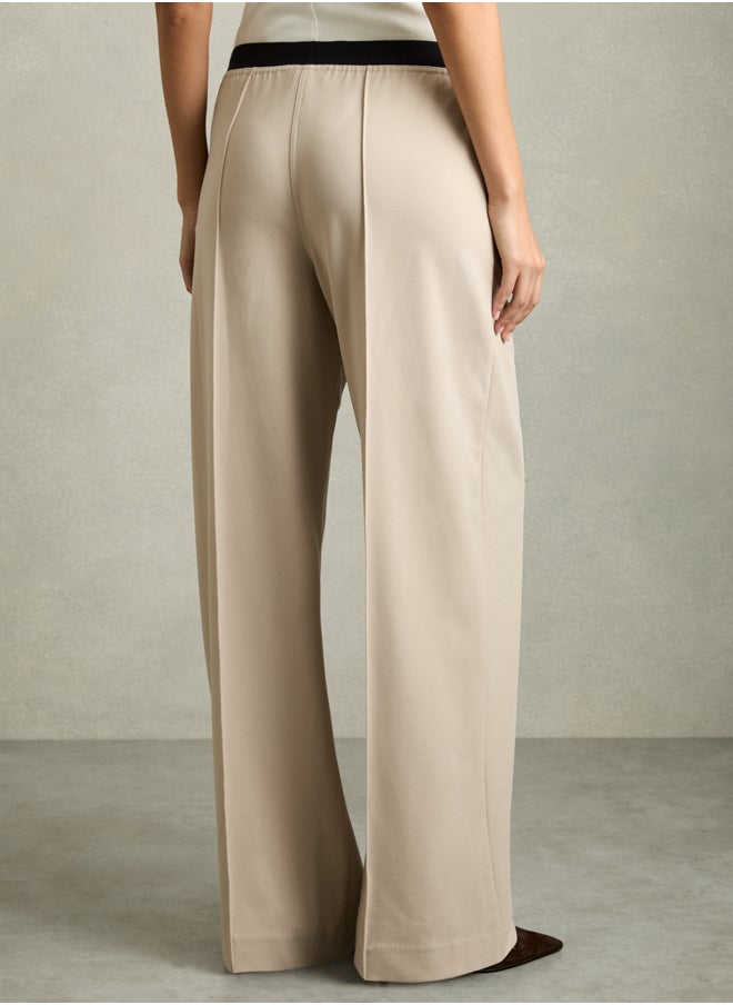 Waistband Wide Leg Trouser