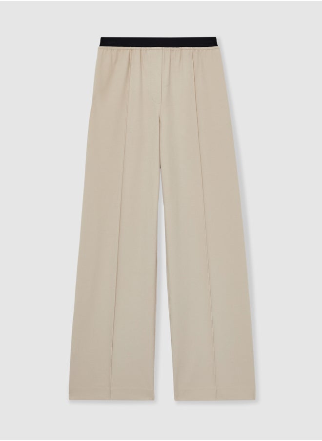Waistband Wide Leg Trouser