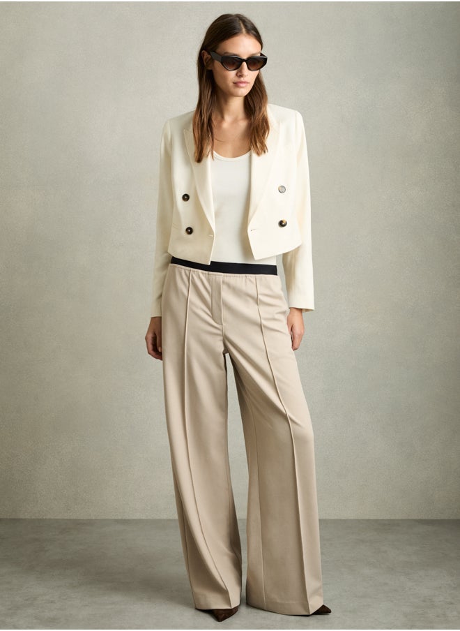 Waistband Wide Leg Trouser