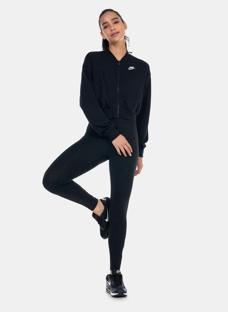 Women's Sportswear Club Fleece Cropped Full-Zip Jacket