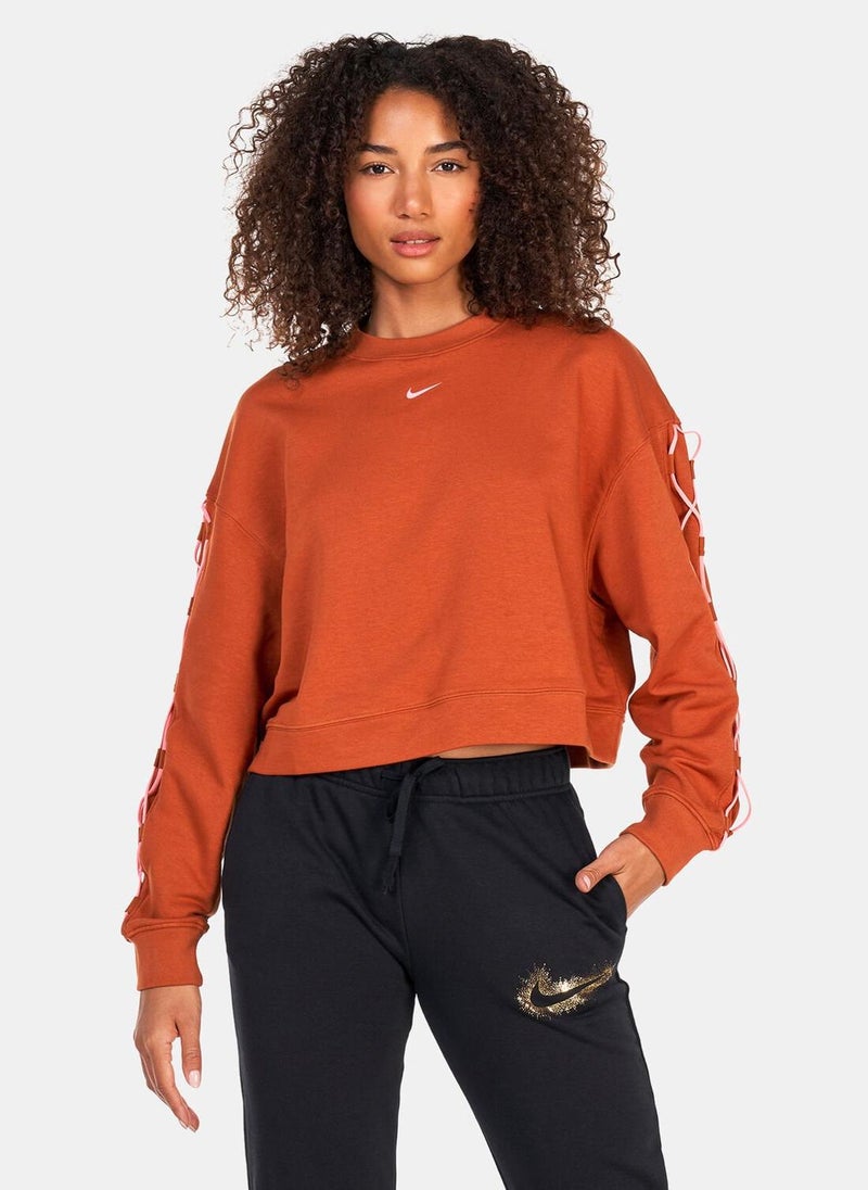 Women's Dri-FIT Get Fit French Terry Crewneck Novelty Sweatshirt