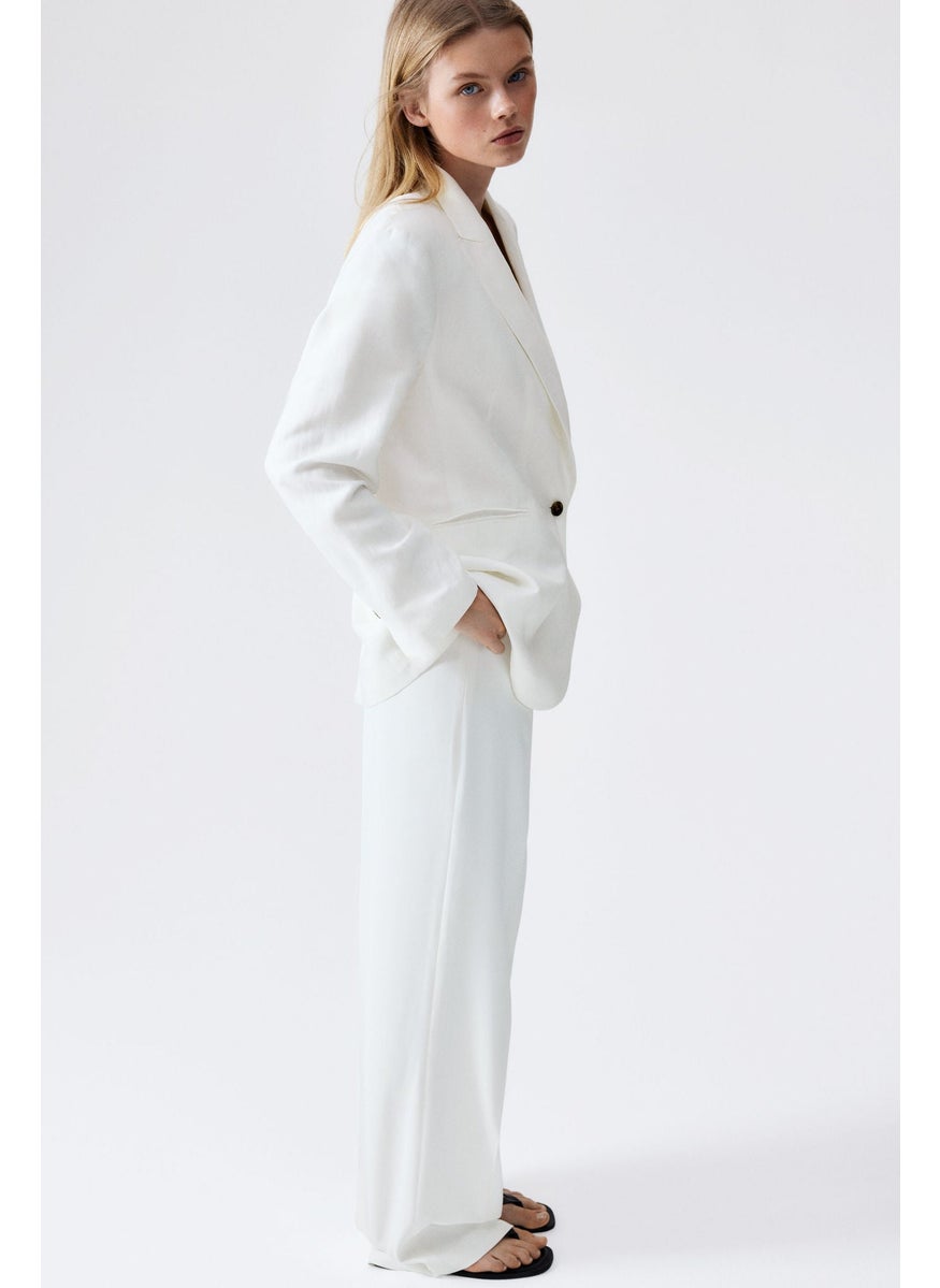 Linen-Blend Blazer
