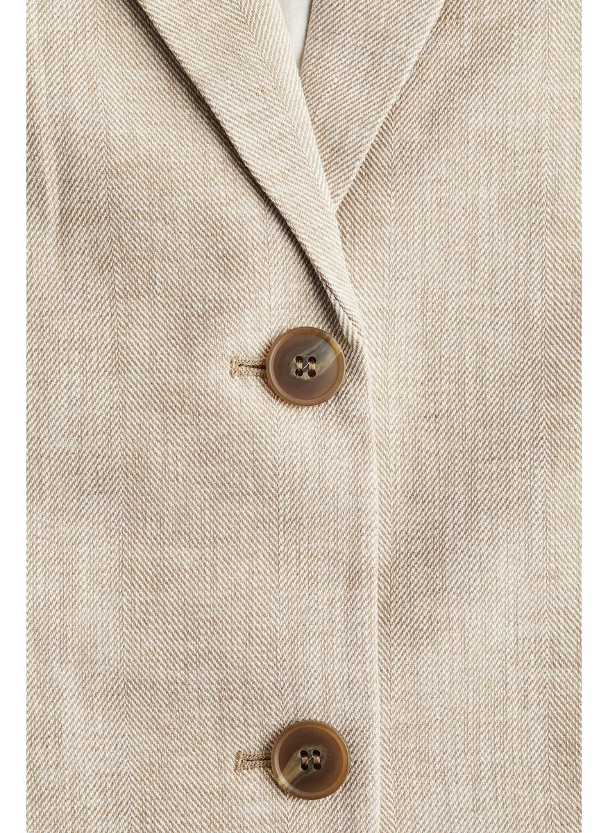 Linen-Blend Blazer