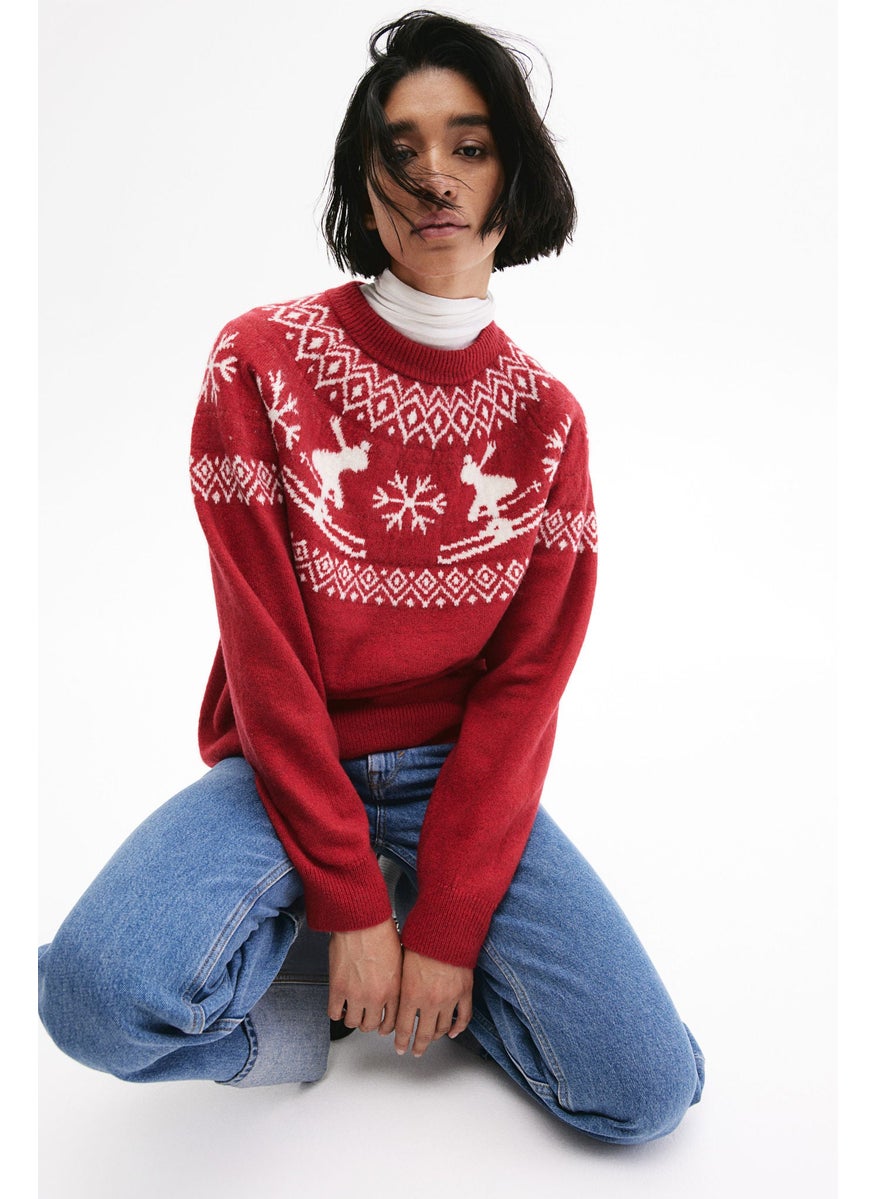 Jacquard-Knit Jumper
