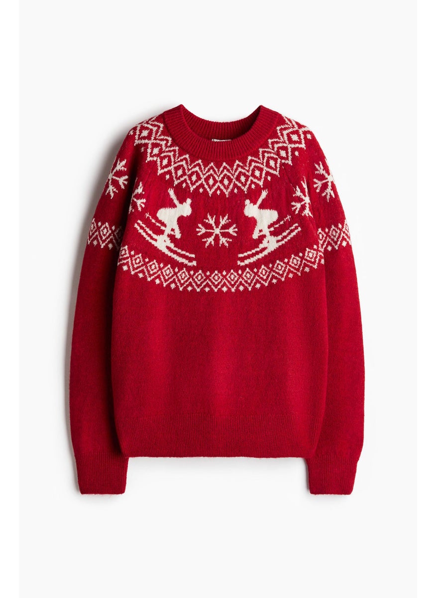 Jacquard-Knit Jumper
