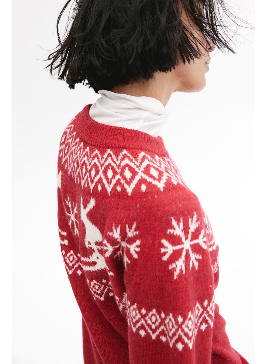Jacquard-Knit Jumper