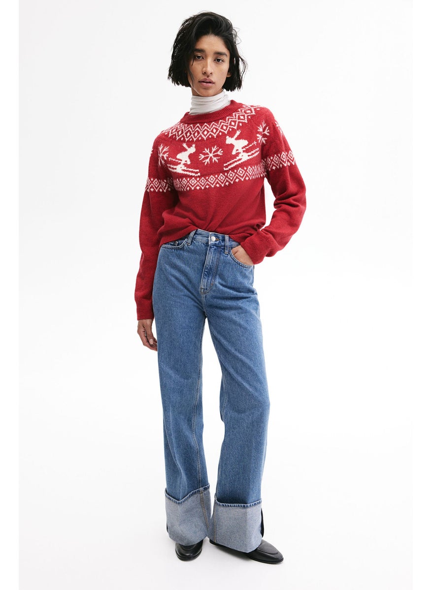 Jacquard-Knit Jumper