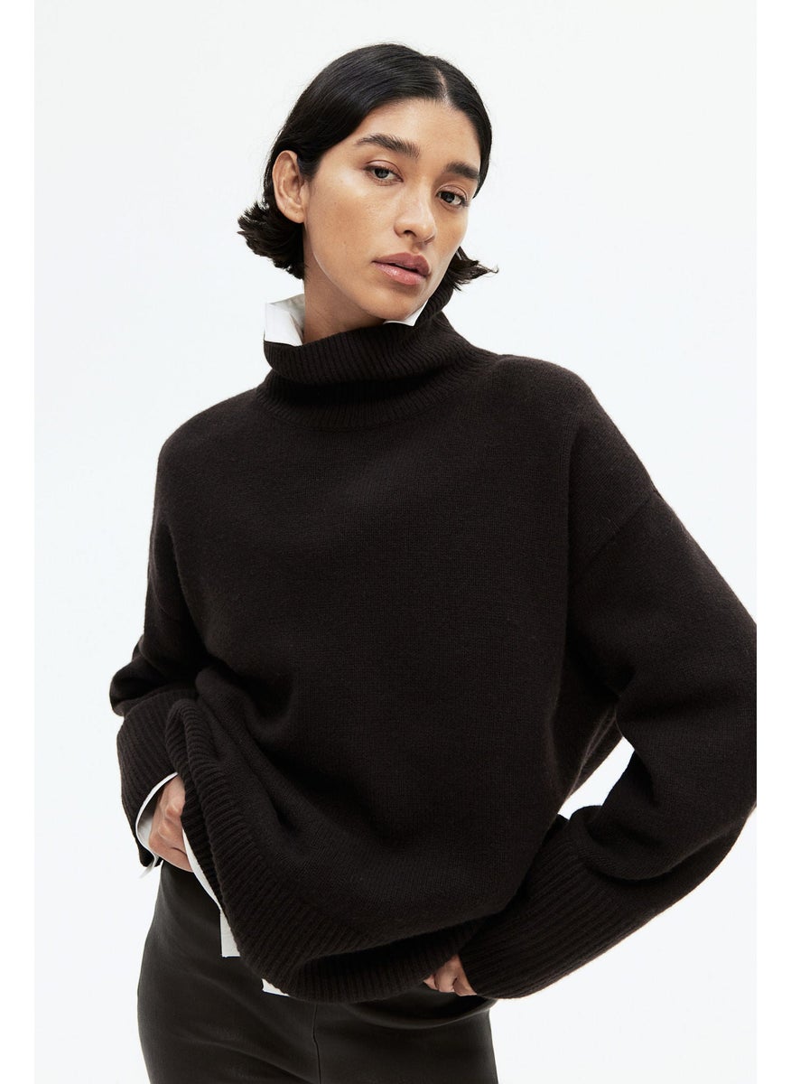 Cashmere-Blend Turtle Neck Jumper