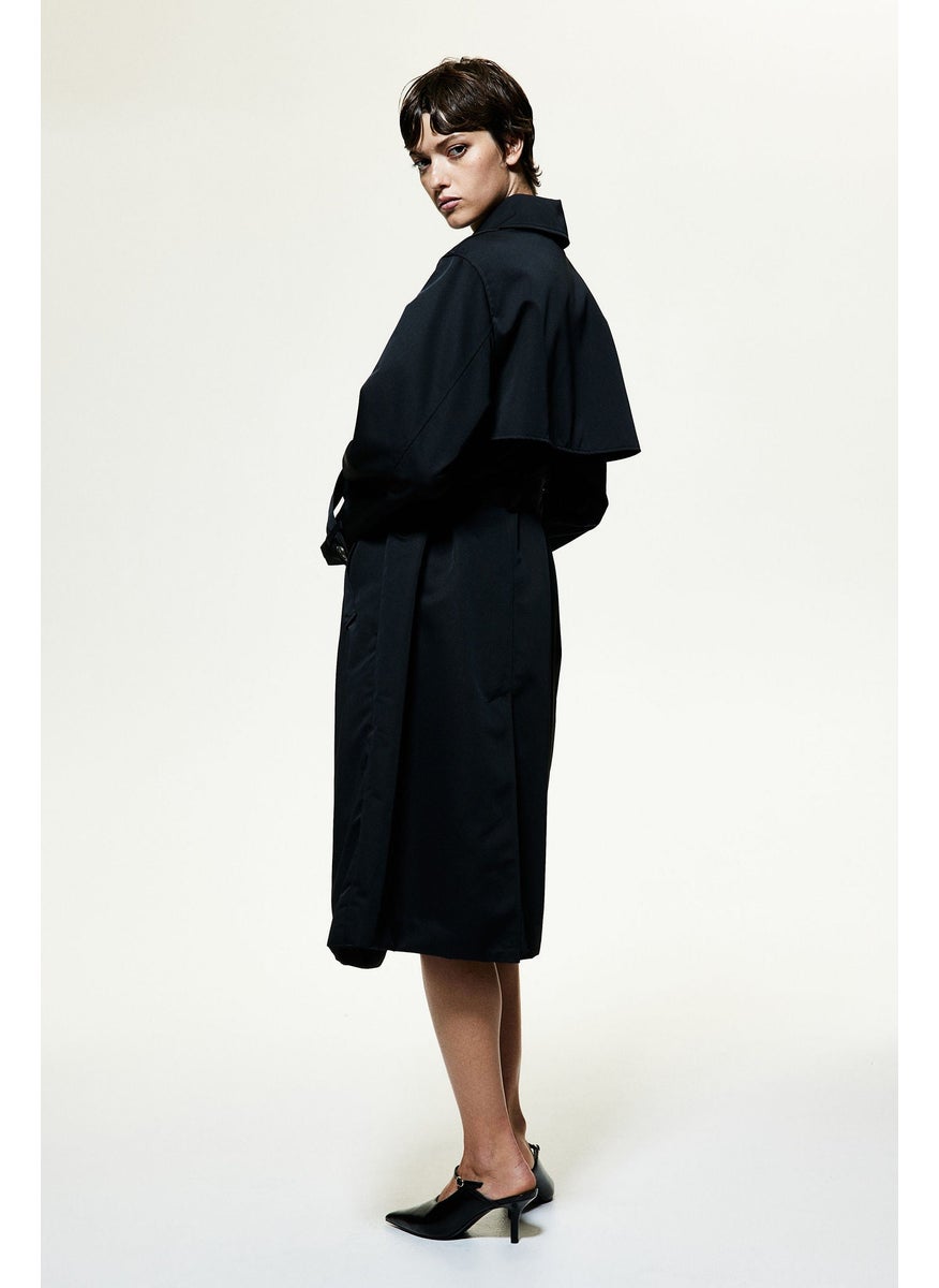 Double-Breasted Twill Trench Coat