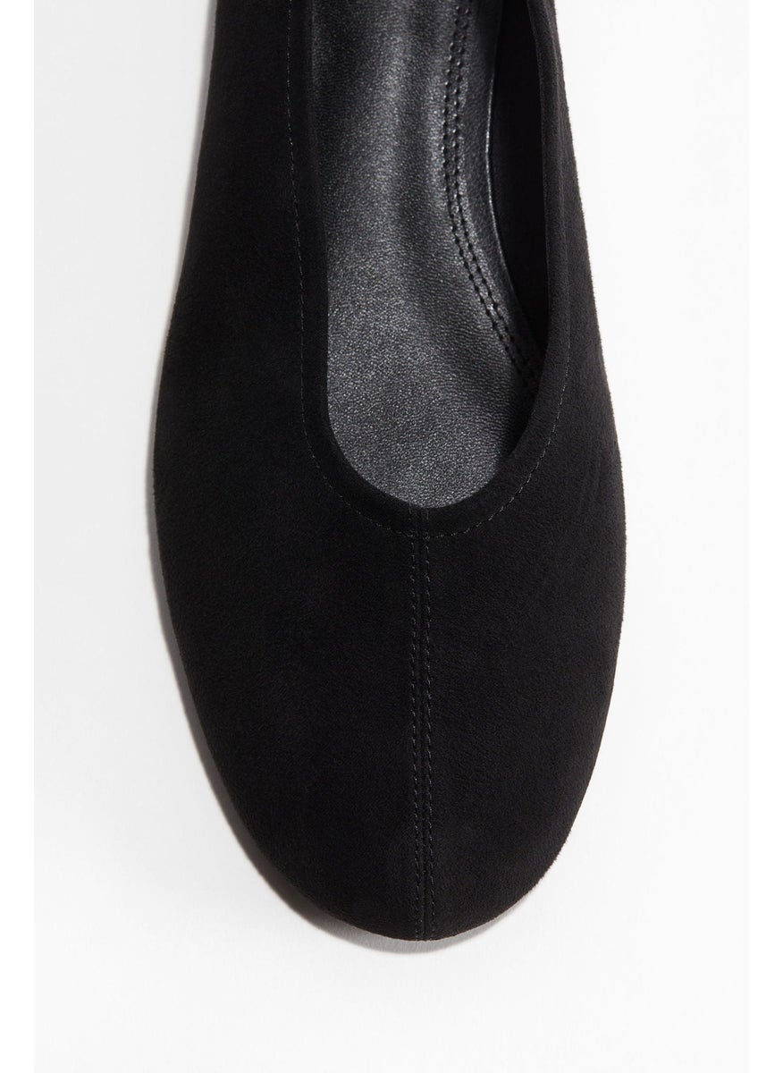 Napped Ballet Pumps