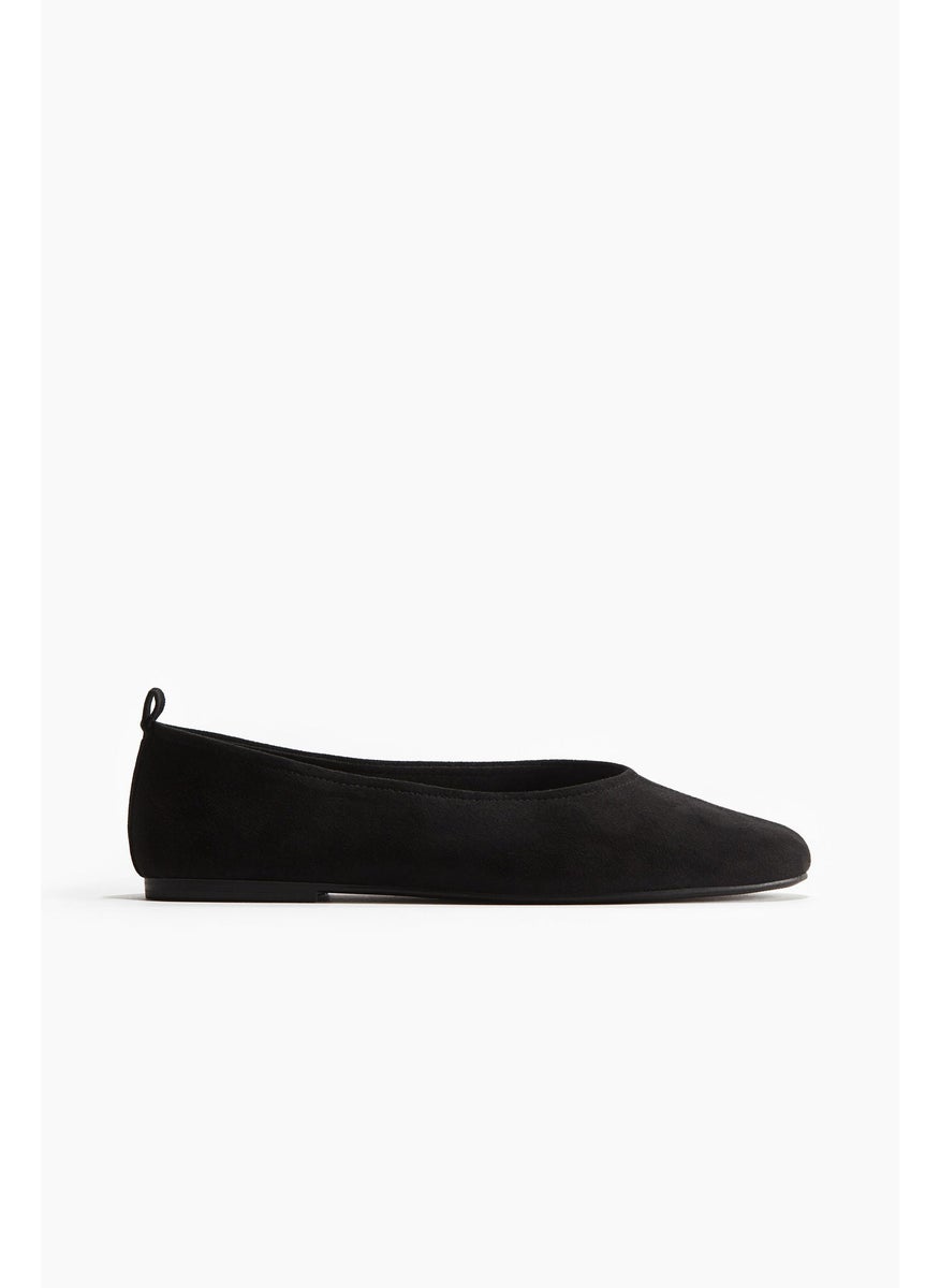 Napped Ballet Pumps
