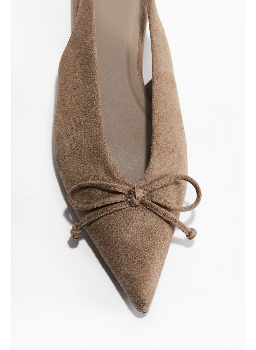 Bow-Decorated Slingbacks