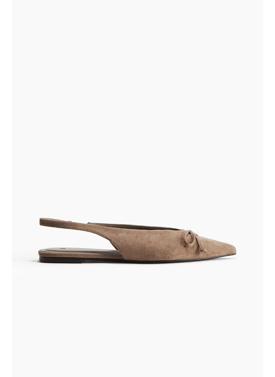 Bow-Decorated Slingbacks