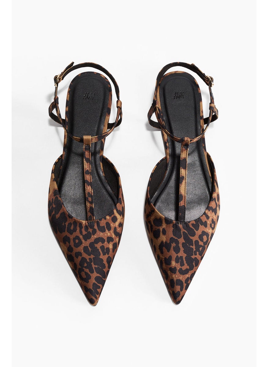 Pointed Satin Sandals