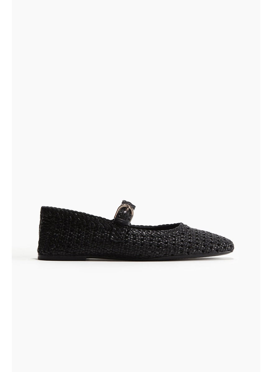 Leather Mary Jane Ballet Pumps