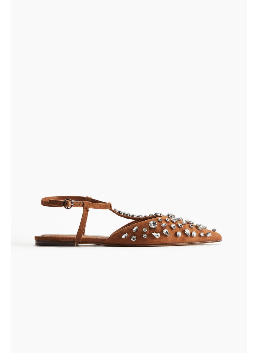 Rhinestone-Embellished Sandals