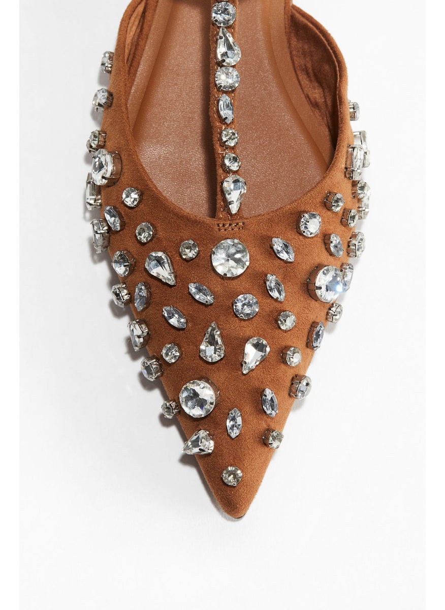 Rhinestone-Embellished Sandals