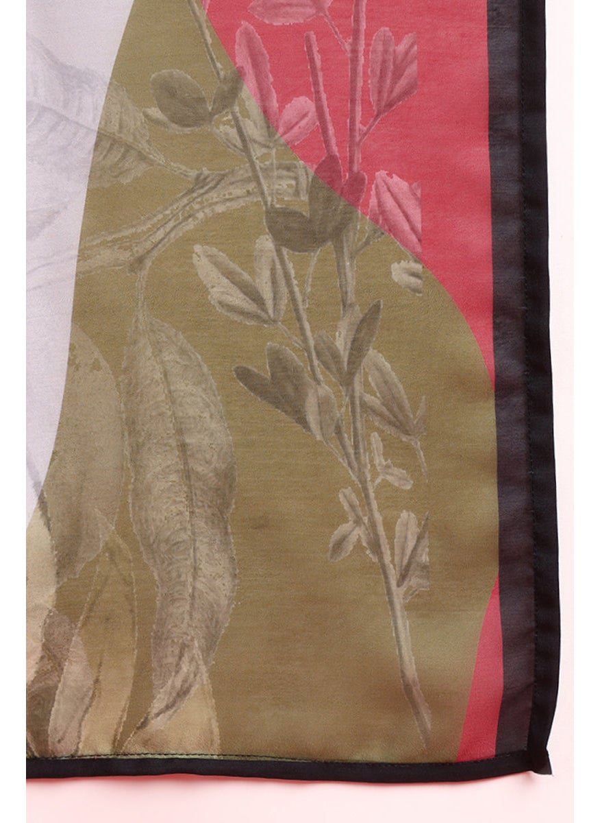 Black Rayon Blend Floral Printed Straight 3-Piece Kurta Set