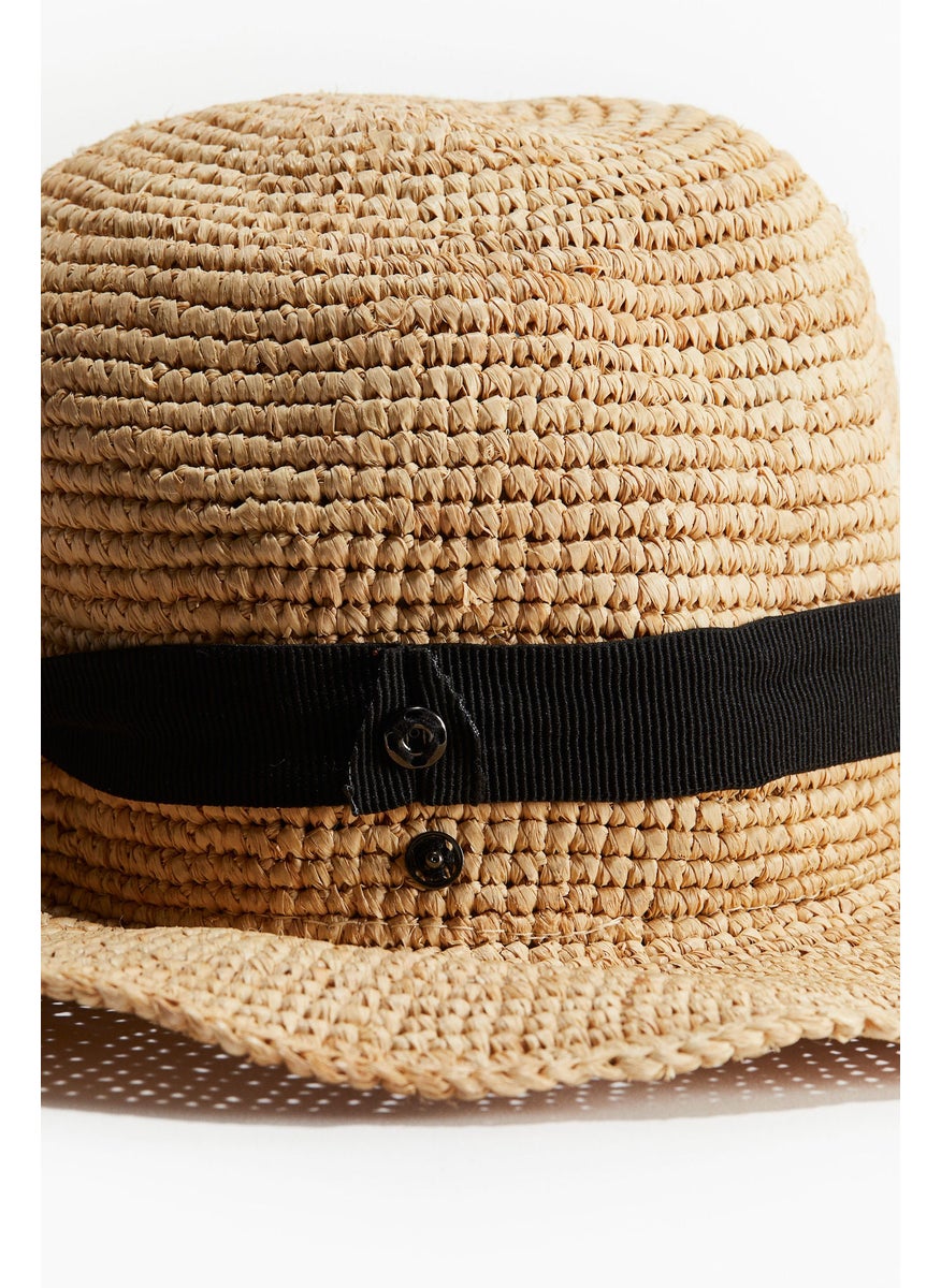 Foldable Straw Fedora Hat