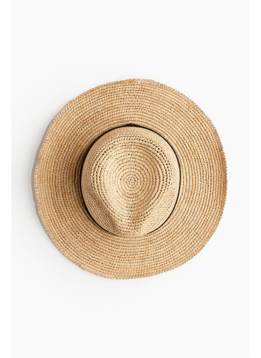 Foldable Straw Fedora Hat
