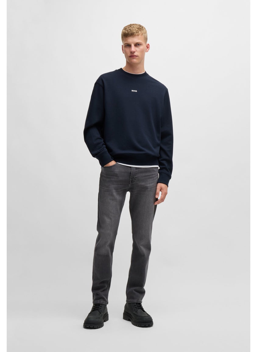 Relaxed-fit sweatshirt in cotton terry with contrast logo