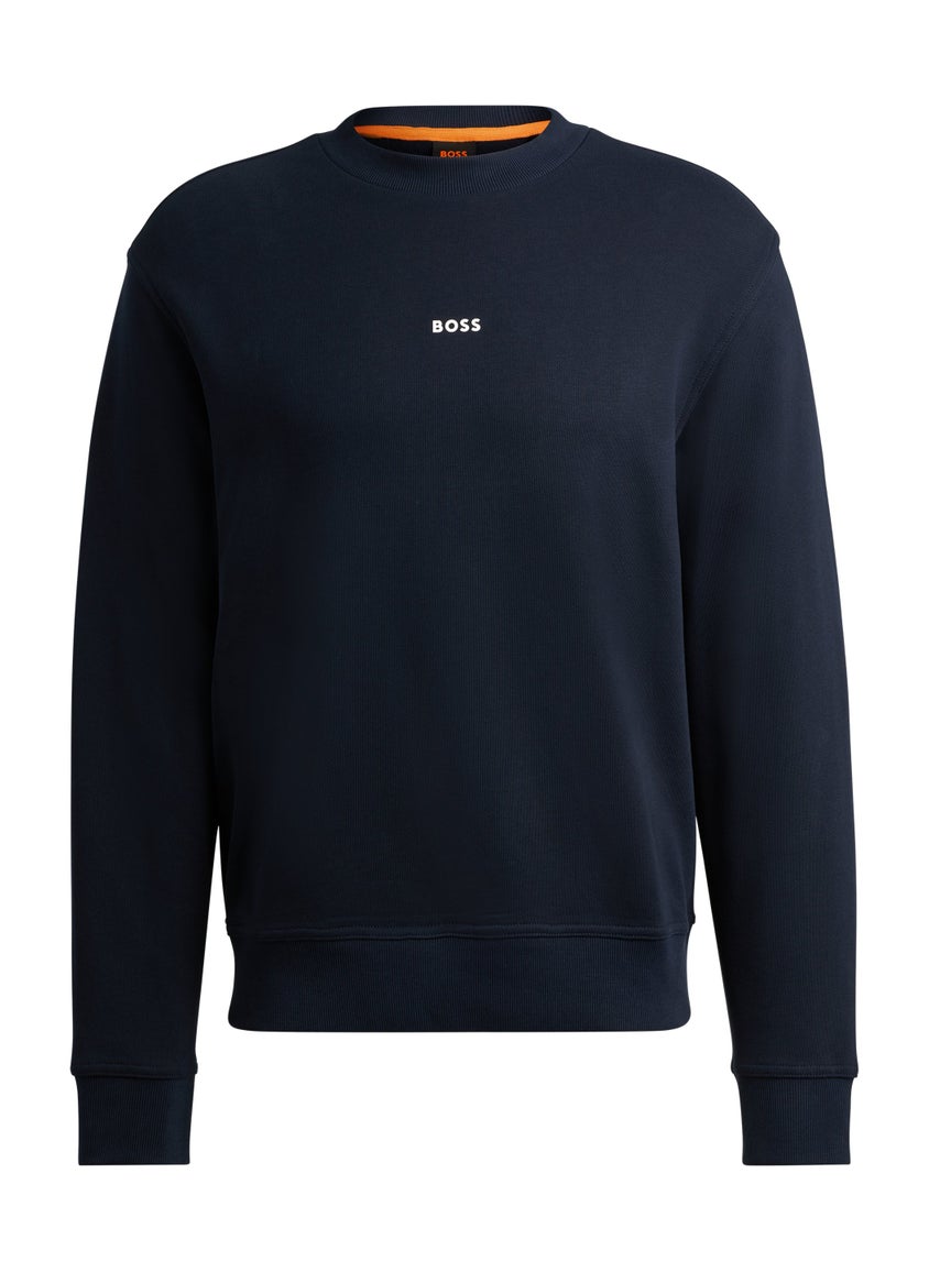 Relaxed-fit sweatshirt in cotton terry with contrast logo