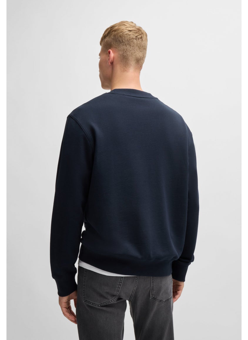 Relaxed-fit sweatshirt in cotton terry with contrast logo