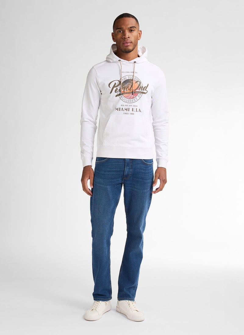 Men Sweater Hooded Print