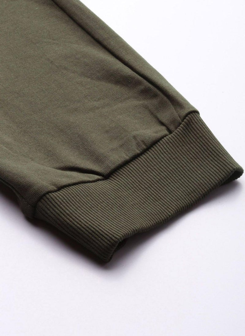 Men Slim Fit Solid Mid-Rise Stretchable Knitted Jogger Trousers