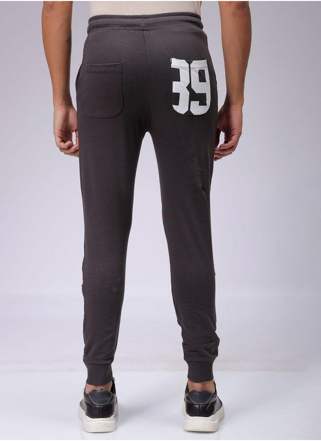 Men Slim Fit Solid Mid-Rise Stretchable Knitted Jogger Trousers